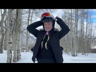 onlyfans - eva elfie - creampie in snow mountains teen